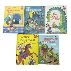 5 Vintage Disney Random House Book Club Books Hardback 70s 80s